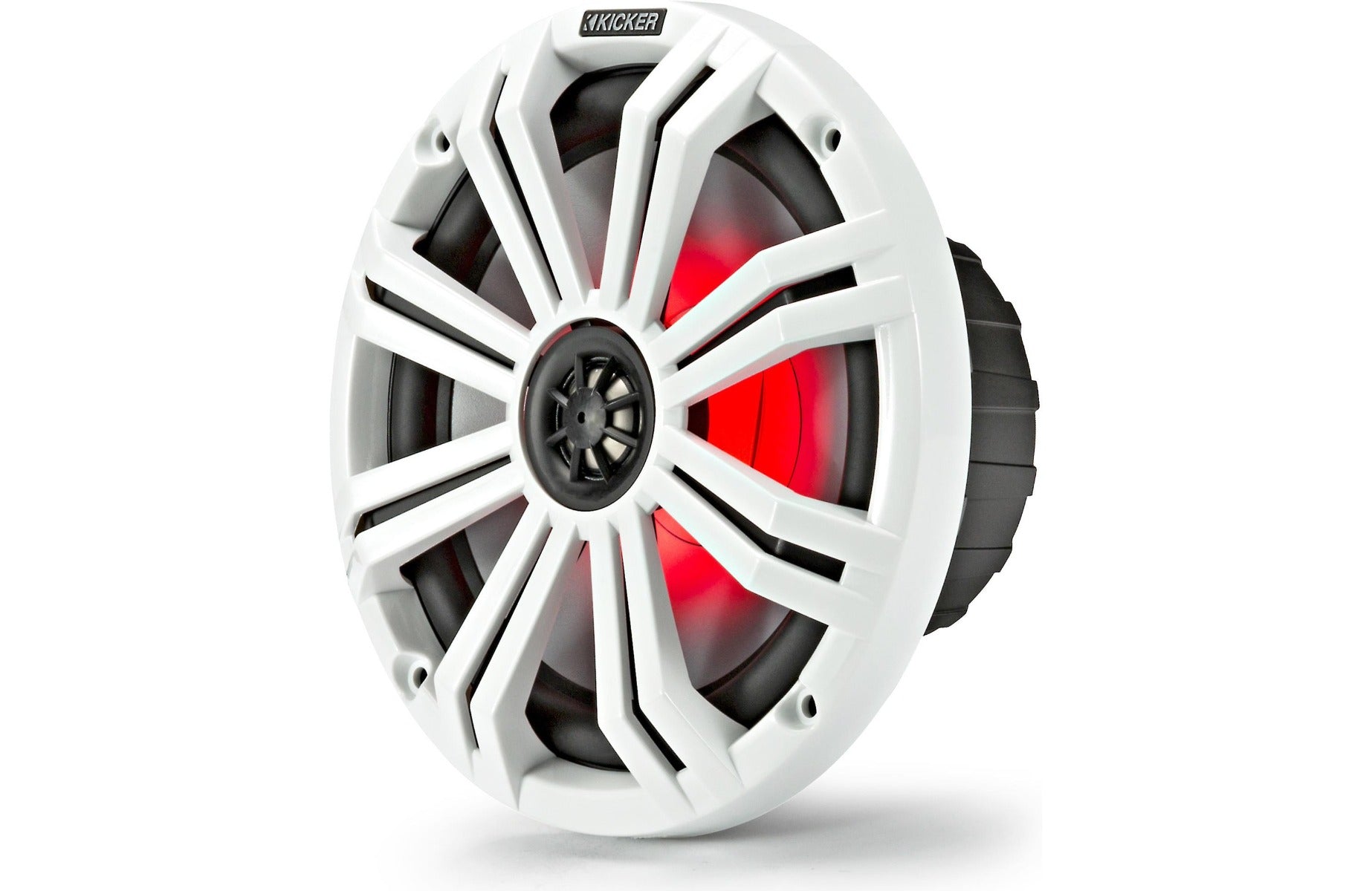 Kicker 45KM84L 8 inch Marine Coaxil Speakers with RGBW LED Lighting