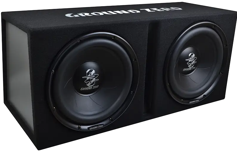 Ground Zero Iridium GZIB 2.30BR 12″ Vented Car Subwoofer Twin Loaded Enclosure Box