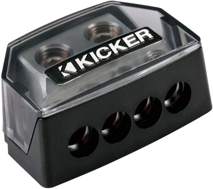 Kicker DB4 46DB4 Distribution Block with Two 1/0-8 Gauge Inputs and Four 4-8 Gauge Outputs