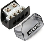 Kicker DB4 46DB4 Distribution Block with Two 1/0-8 Gauge Inputs and Four 4-8 Gauge Outputs