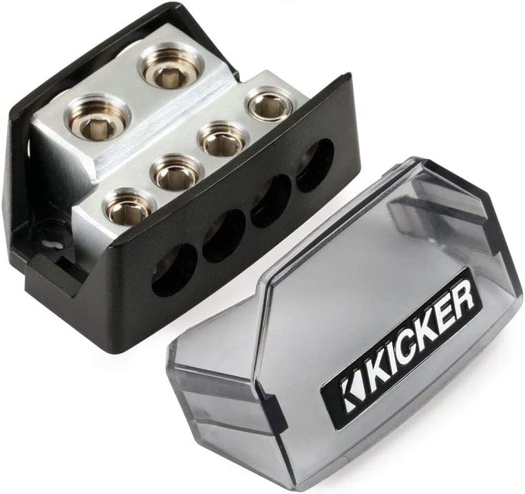 Kicker DB4 46DB4 Distribution Block with Two 1/0-8 Gauge Inputs and Four 4-8 Gauge Outputs