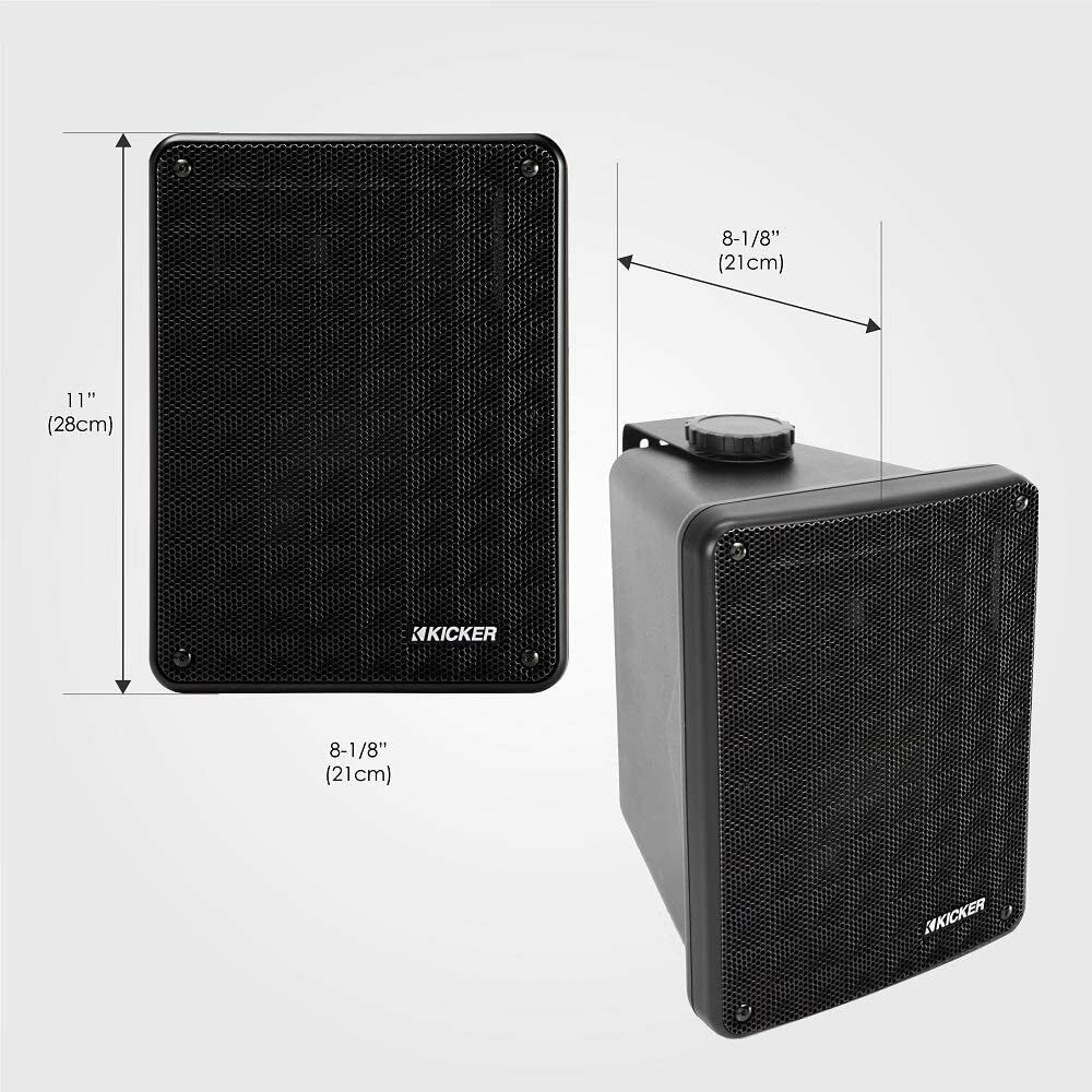 Kicker 46KB6B Outdoor Speakers (Pair) Black