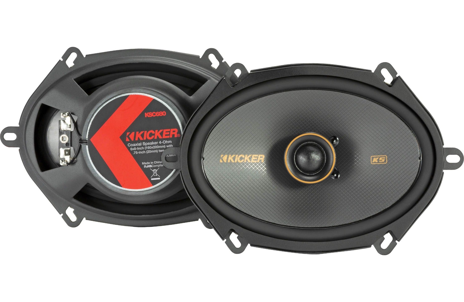 Kicker 47KSC6804 KS Series 6"x8" 2-way Coaxial  speakers CSS68