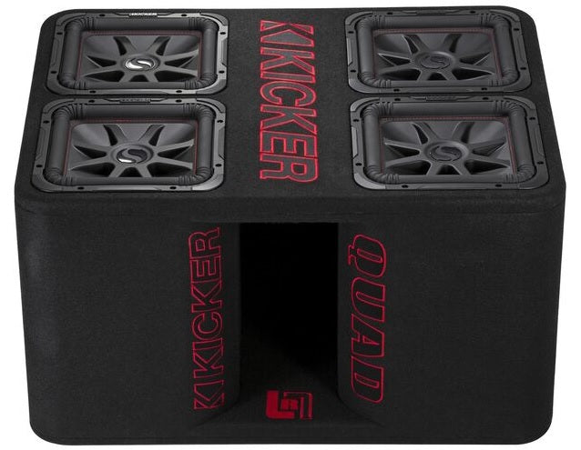 Kicker 47QL7R12 Enclosure with Loaded Ported Quad Box 2-ohm 12" L7T Solo-Baric Subwoofer