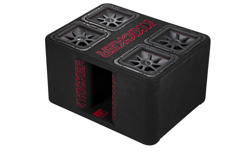 Kicker 47QL7R12 Enclosure with Loaded Ported Quad Box 2-ohm 12" L7T Solo-Baric Subwoofer