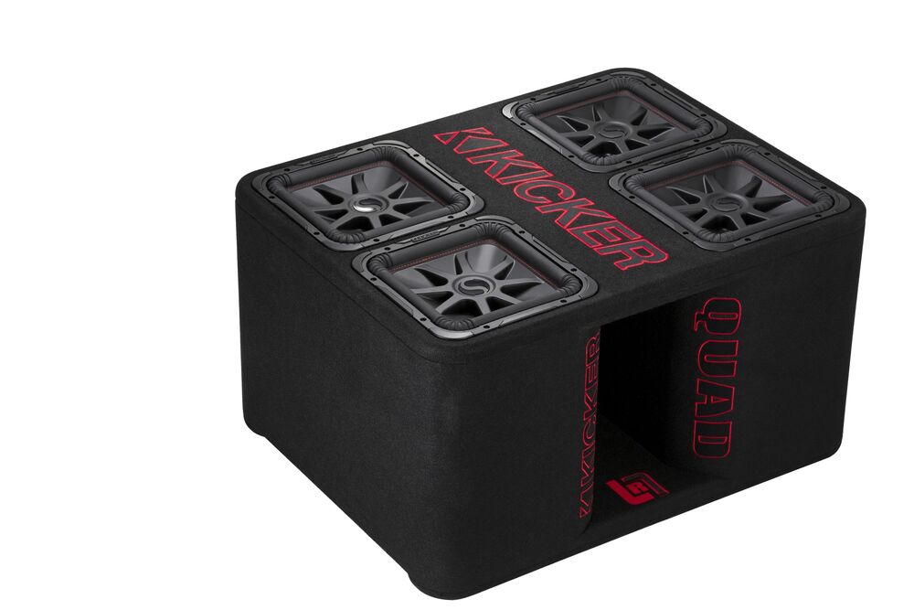 Kicker 47QL7R12 Enclosure with Loaded Ported Quad Box 2-ohm 12" L7T Solo-Baric Subwoofer
