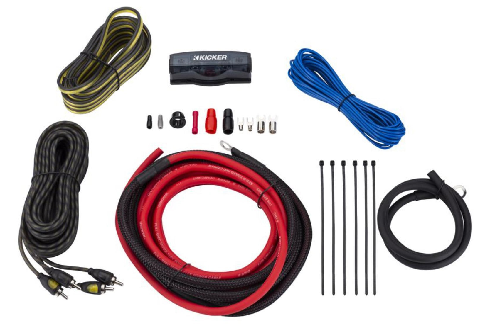 Kicker 47VK8 V-Series 8AWG Amp Kit with 2-Channel Interconnects
