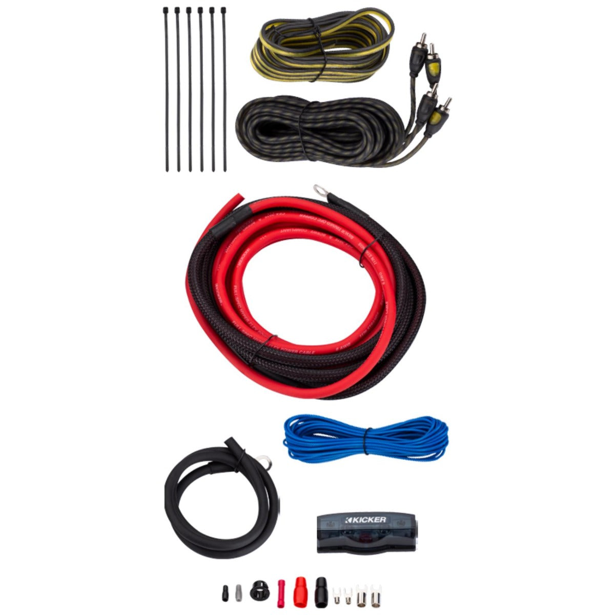 Kicker 47VK6 V-Series 6AWG Amp Kit with 2-Channel Interconnects