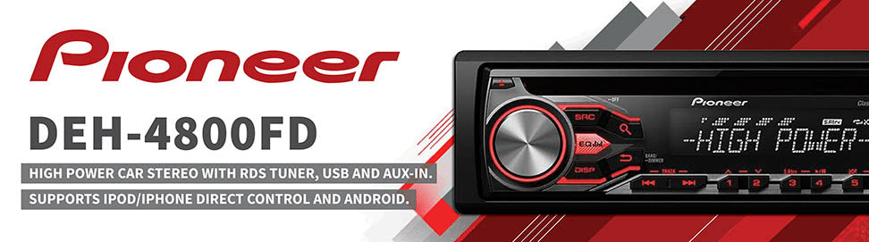 Pioneer DEH-4800FD 4 x 100 watt CD MP3 USB Android Car Stereo iPod iPhone Direct Control