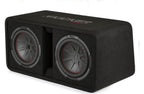 Kicker 48DCWR122 Ported Enclosure with Twin 2-ohm 12" Comp-C subwoofers