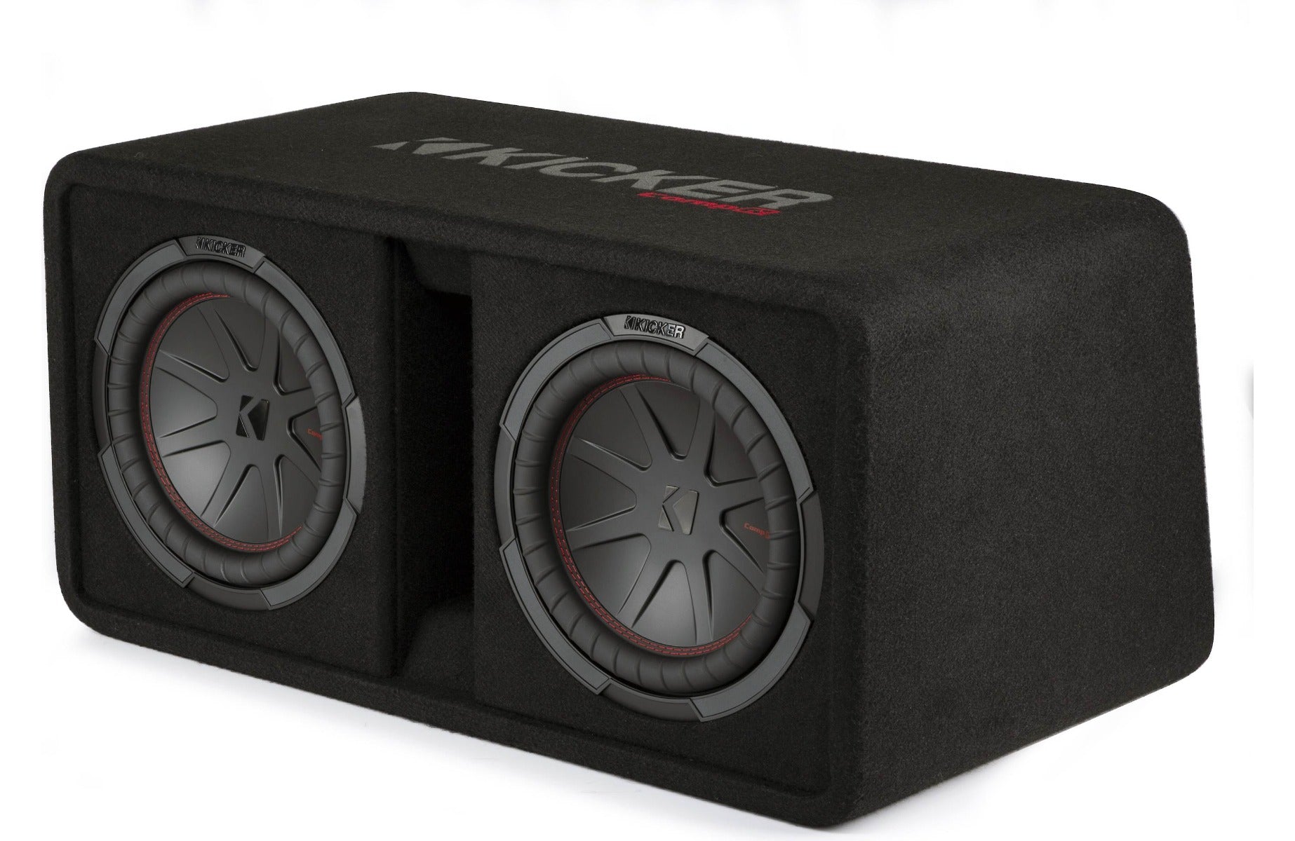 Kicker 48DCWR122 Ported Enclosure with Twin 2-ohm 12" Comp-C subwoofers