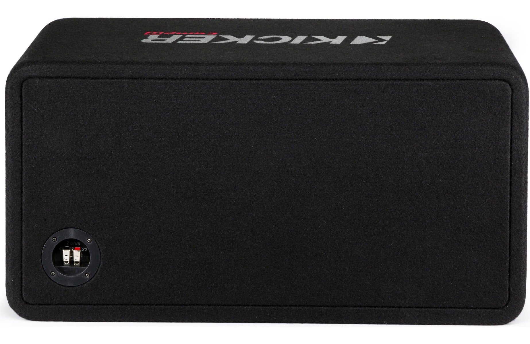 Kicker 48DCWR122 Ported Enclosure with Twin 2-ohm 12" Comp-C subwoofers