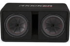 Kicker 48DCWR122 Ported Enclosure with Twin 2-ohm 12" Comp-C subwoofers