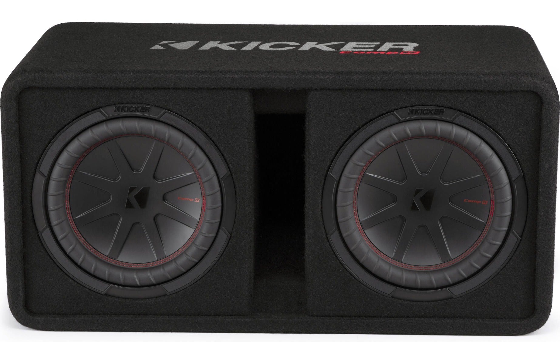 Kicker 48DCWR122 Ported Enclosure with Twin 2-ohm 12" Comp-C subwoofers