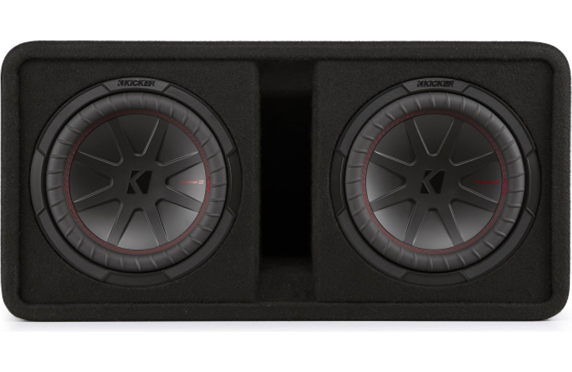 Kicker 48DCWR122 Ported Enclosure with Twin 2-ohm 12" Comp-C subwoofers