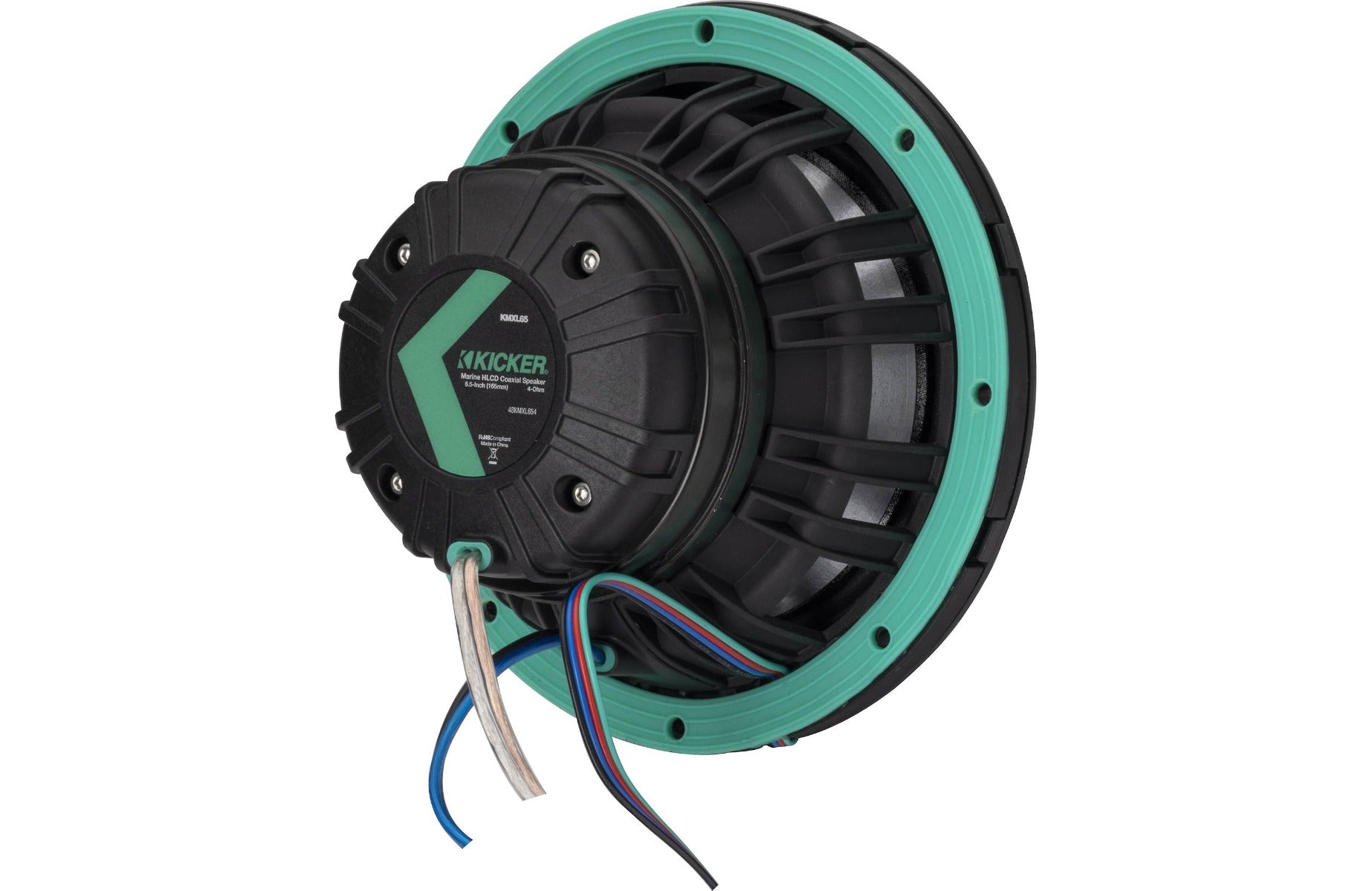 Kicker 48KMXL654 600W Peak (300W RMS) 6.5” KMXL Series 2-way Coaxial Marine Speakers in White