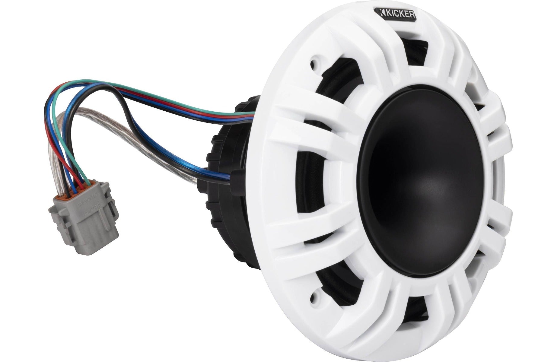 Kicker 48KMXL654 600W Peak (300W RMS) 6.5” KMXL Series 2-way Coaxial Marine Speakers in White