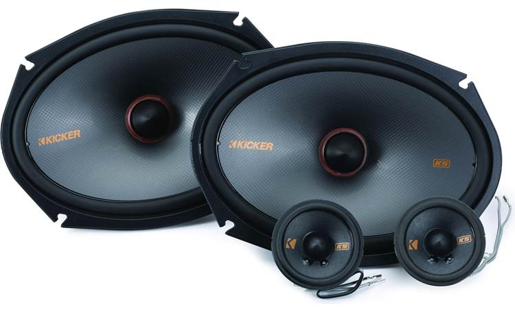 Kicker 48KSS269 KS Series 6"x9" 200W 2-way Component Speaker System with Silk Dome Tweeters