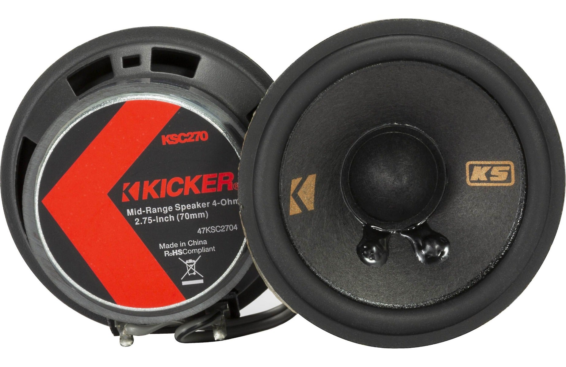 Kicker 48KSS269 KS Series 6"x9" 200W 2-way Component Speaker System with Silk Dome Tweeters
