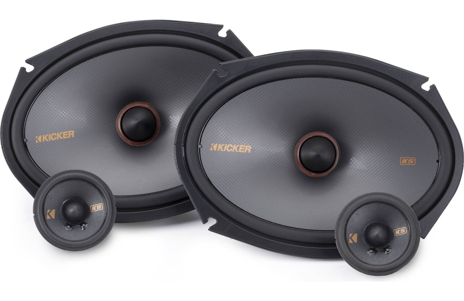 Kicker 48KSS269 KS Series 6"x9" 200W 2-way Component Speaker System with Silk Dome Tweeters