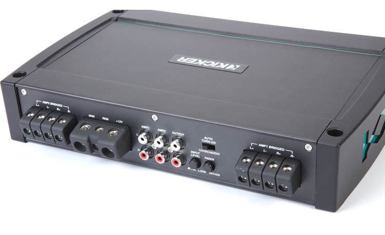Kicker 48KXMA800.4 400W RMS KM Series 2-ohm Stable 4 Channel Class-D Marine Amplifier