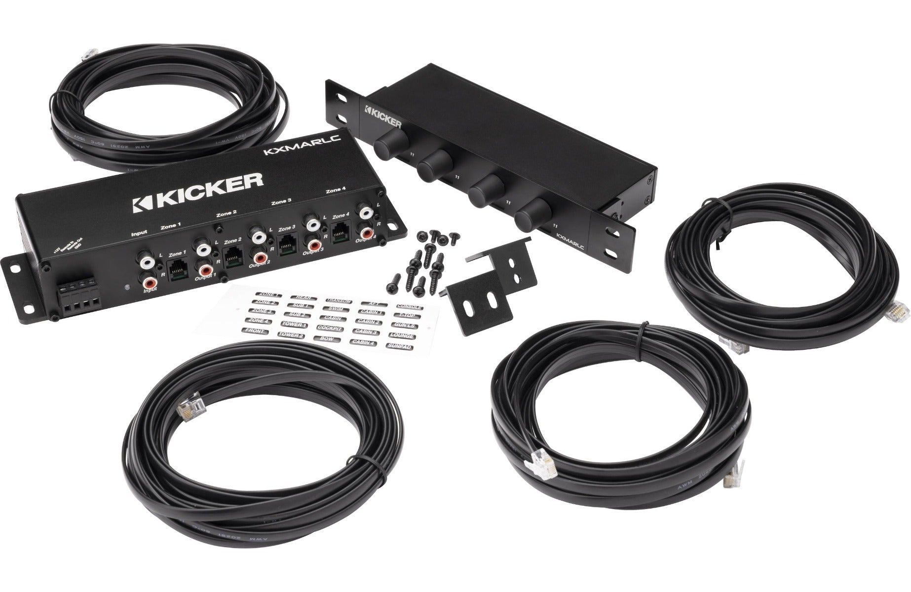 Kicker KXMARLC 4-zone audio distribution system for boats and RVs