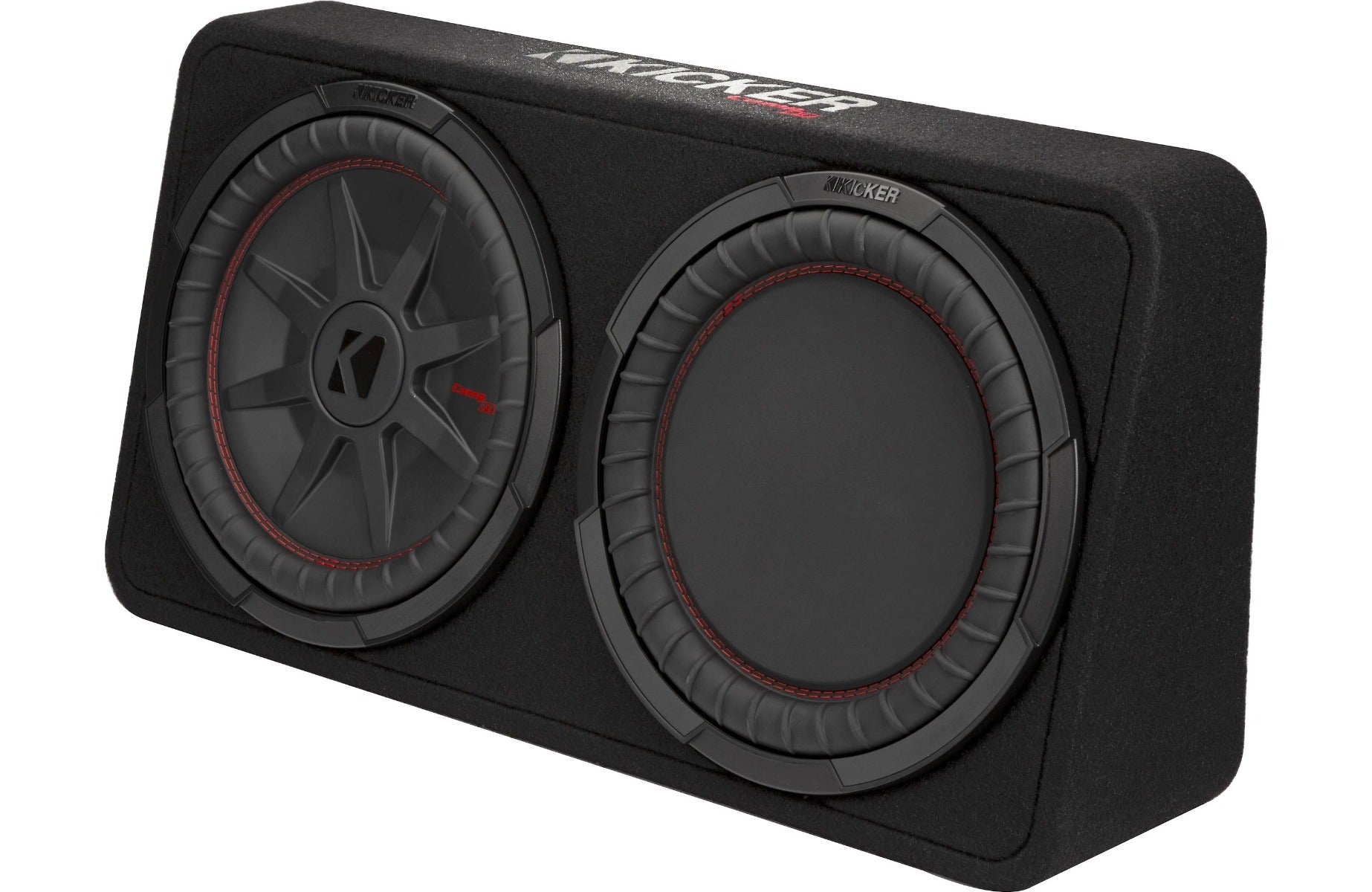 Kicker 48TCWRT122 Sealed downward-firing enclosure with CompRT® 12" shallow-mount subwoofer and passive radiator