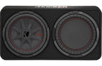 Kicker 48TCWRT122 Sealed downward-firing enclosure with CompRT® 12" shallow-mount subwoofer and passive radiator