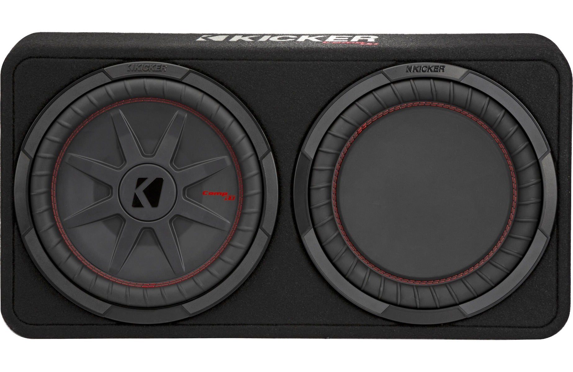 Kicker 48TCWRT122 Sealed downward-firing enclosure with CompRT® 12" shallow-mount subwoofer and passive radiator