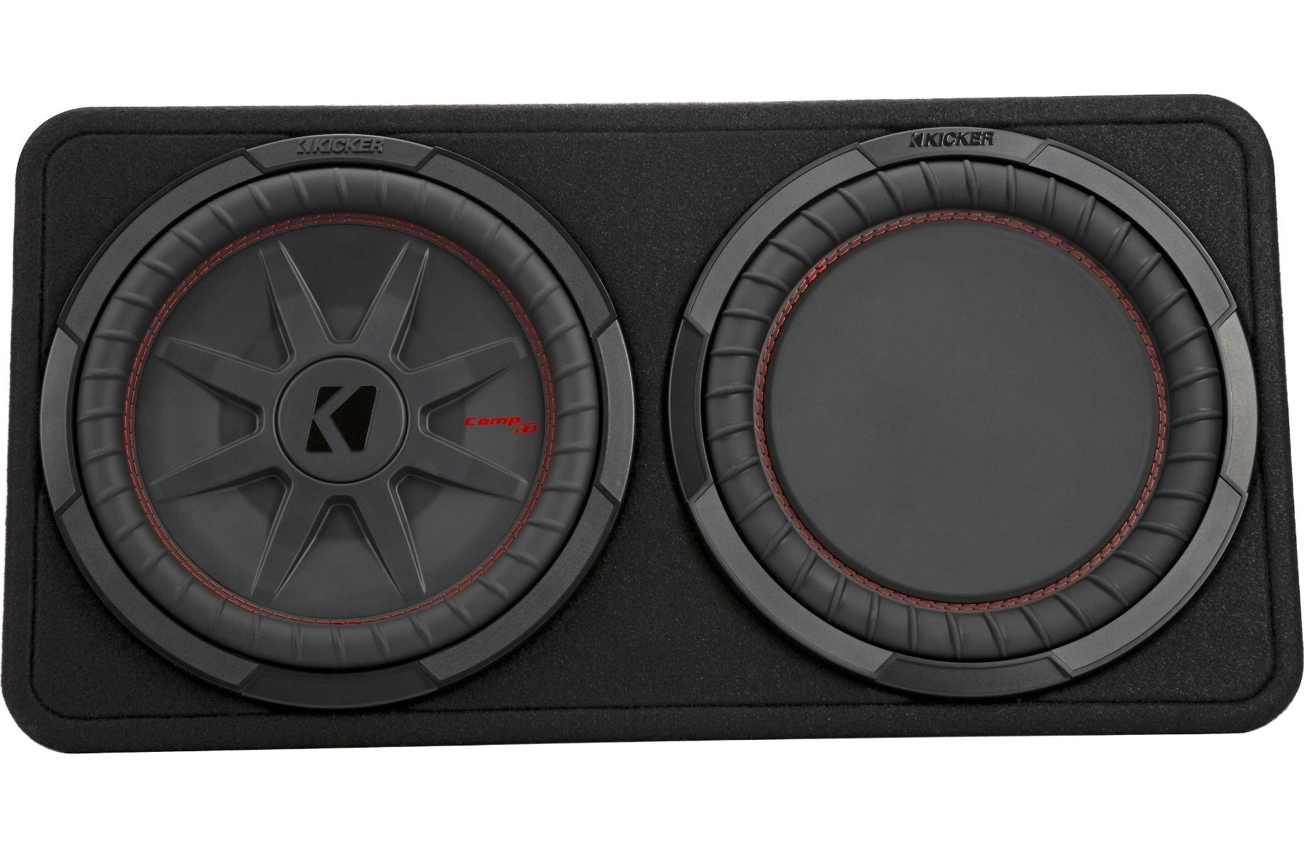 Kicker 48TCWRT122 Sealed downward-firing enclosure with CompRT® 12" shallow-mount subwoofer and passive radiator