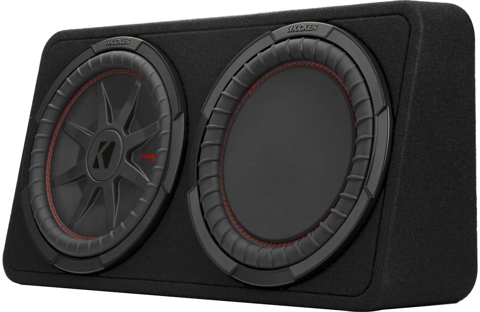 Kicker 48TCWRT102 Sealed downward-firing enclosure with CompRT® 10" shallow-mount subwoofer and passive radiator