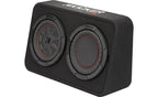 Kicker 48TCWRT82 Sealed downward-firing enclosure with CompRT® 8" shallow-mount subwoofer and passive radiator