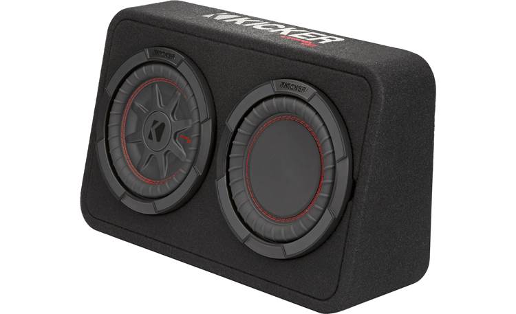 Kicker 48TCWRT82 Sealed downward-firing enclosure with CompRT® 8" shallow-mount subwoofer and passive radiator
