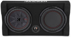 Kicker 48TRTP82 Sealed downward-firing enclosure with CompRT® 8" shallow-mount subwoofer and passive radiator