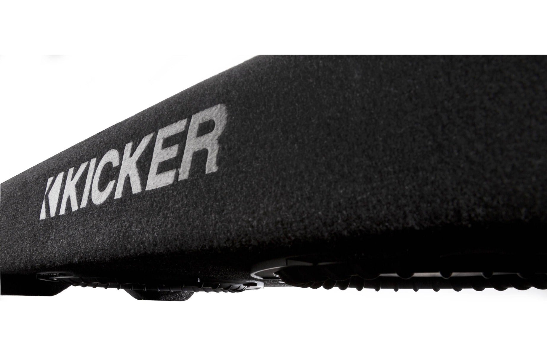 Kicker 48TRTP82 Sealed downward-firing enclosure with CompRT® 8" shallow-mount subwoofer and passive radiator