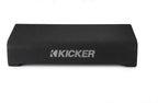 Kicker 48TRTP102 Sealed downward-firing enclosure with CompRT® 10" shallow-mount subwoofer and passive radiator