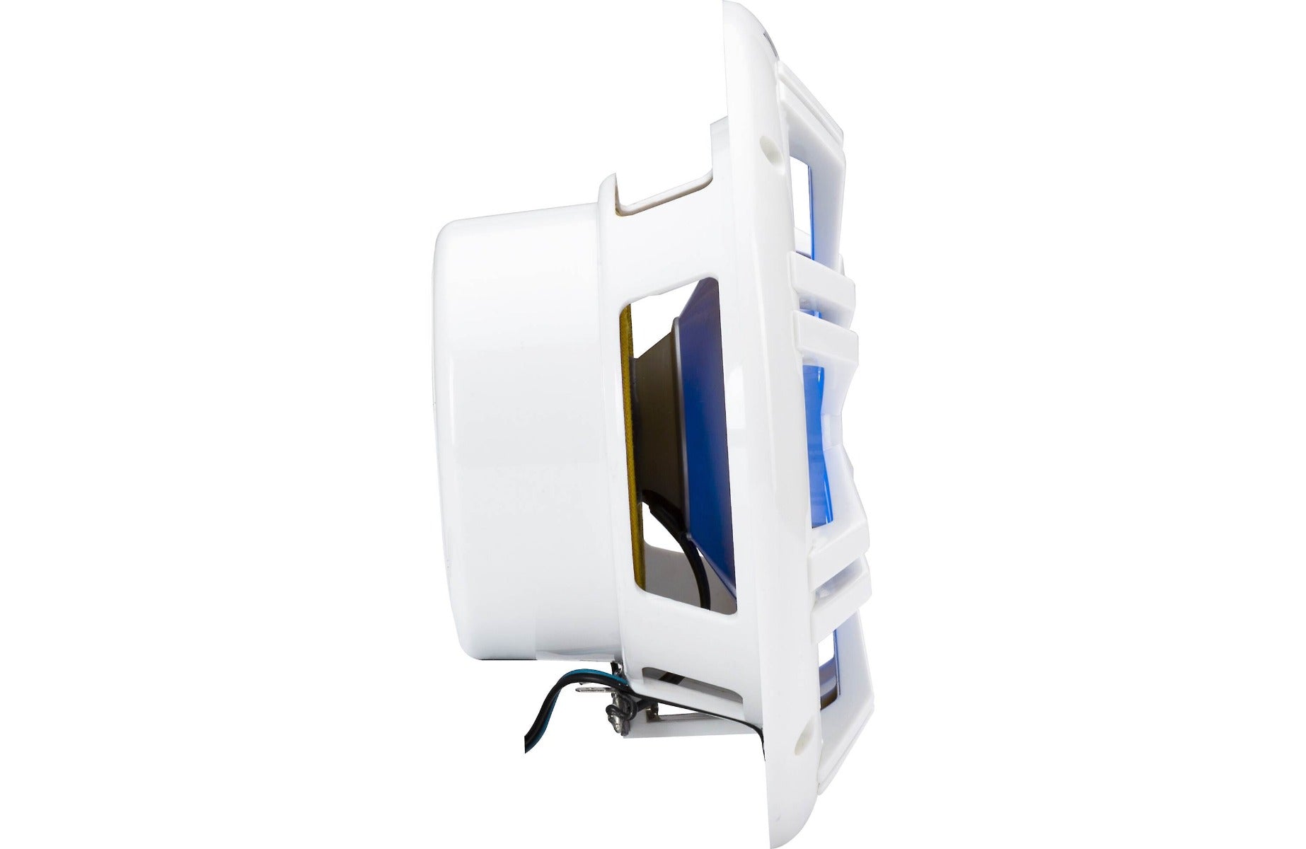 Kicker KM60 4WL 6-1/2" 2-way marine speakers with blue LED lighting in White
