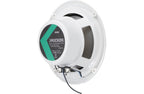 Kicker KM60 4WL 6-1/2" 2-way marine speakers with blue LED lighting in White