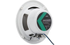 Kicker KM60 4WL 6-1/2" 2-way marine speakers with blue LED lighting in White