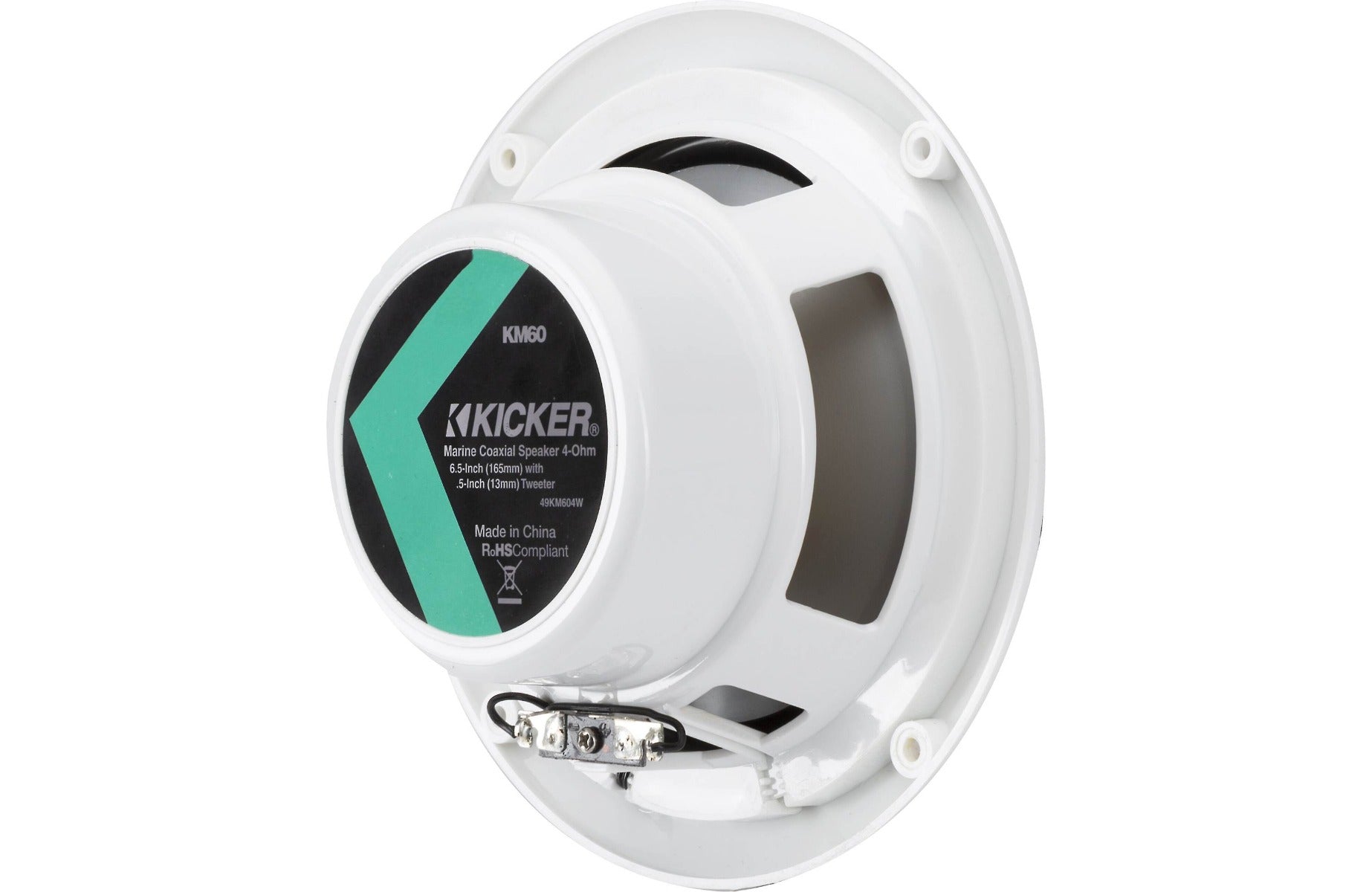 Kicker KM604W 6-1/2" 2-way marine speakers in White