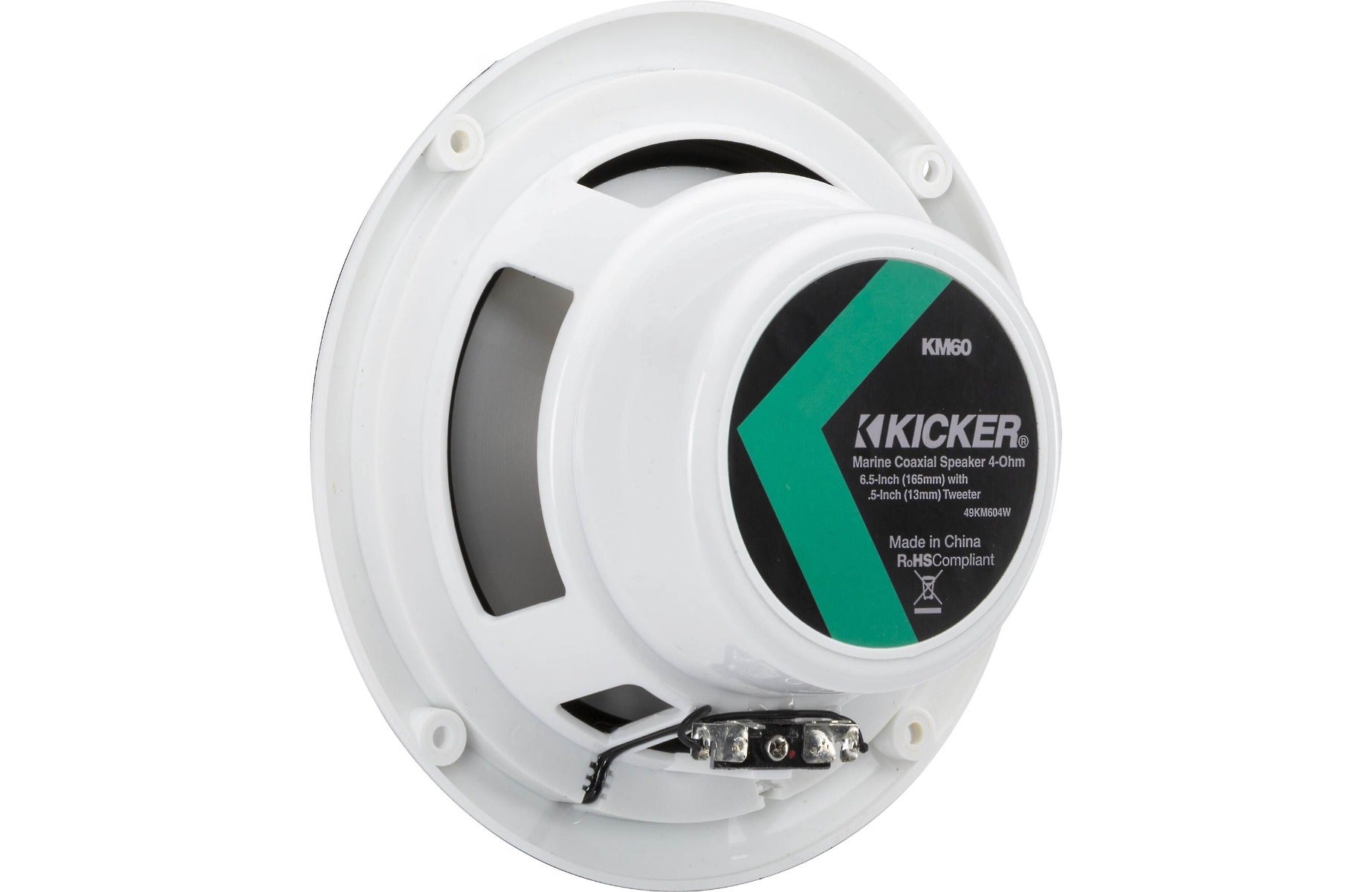 Kicker KM604W 6-1/2" 2-way marine speakers in White