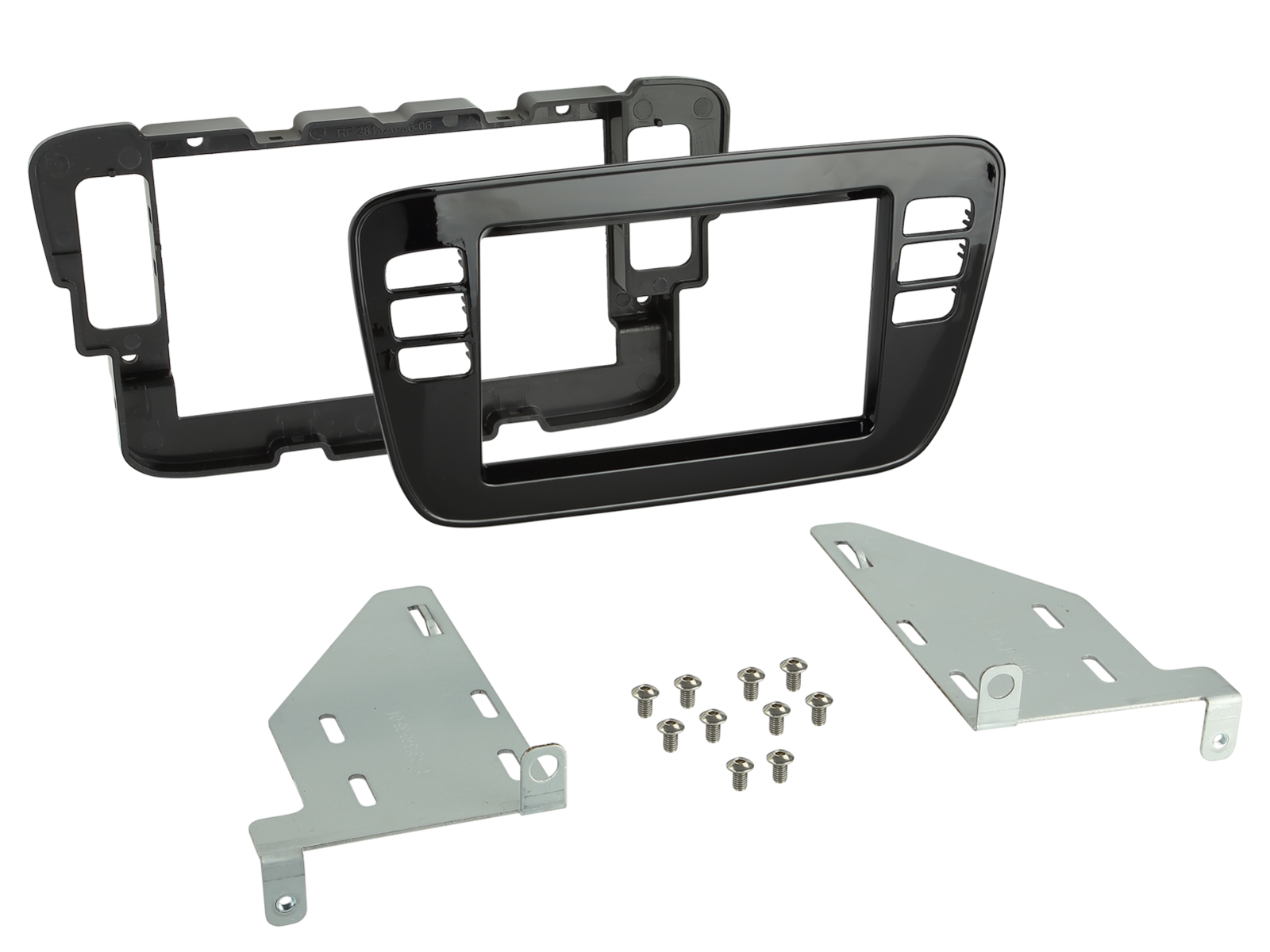 VW UP! Seat Mii Skoda Citygo Gloss Black Double DIN Fascia ACV 381320-36-2