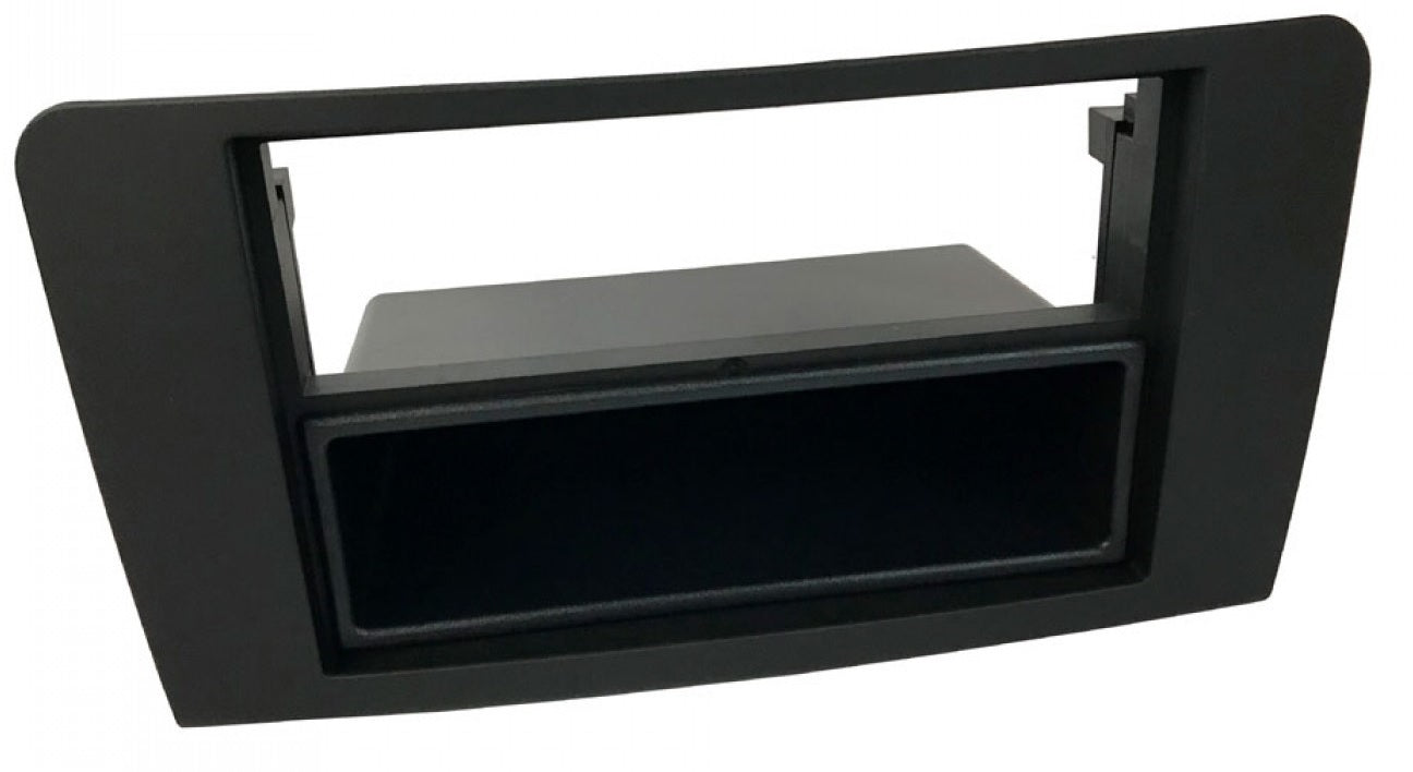 Mercedes GL (2006-12) M-Class (2005-10) Single/Double DIN car audio fascia with pocket (MATT BLACK) 50-293
