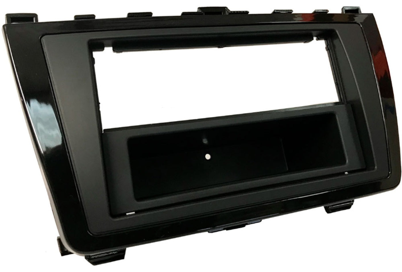 InCarTec 50-331/1 Mazda 6 Single Double Din Car Audio Fascia With Removable Pocket (GLOSS/MATT BLACK)