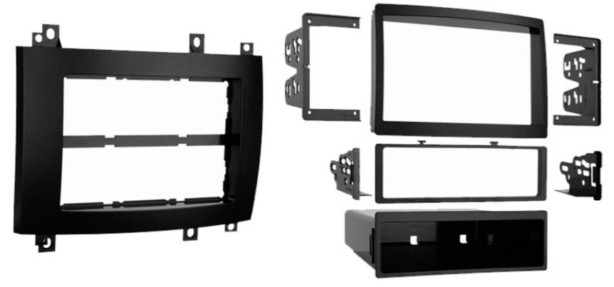 Cadillac CTS (2002-2007) & SRX (2007-2009) Single/Double DIN car radio fascia adapter panel (BLACK) 50-340