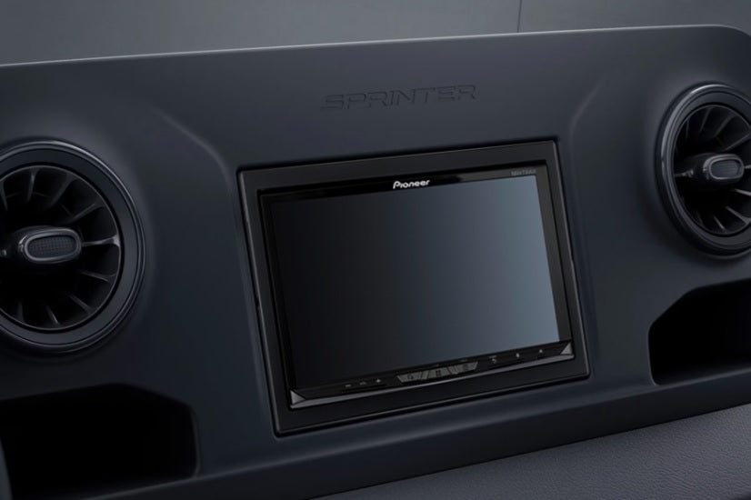 Mercedes Sprinter (2018 onward) Double DIN car audio fascia adapter panel (MATT BLACK) 50-402