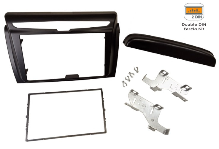 Lancia Ypsilon (846) and 3 Facelift (2011-2021) Double DIN car audio fascia adapter panel (PIANO BLACK) 50-422