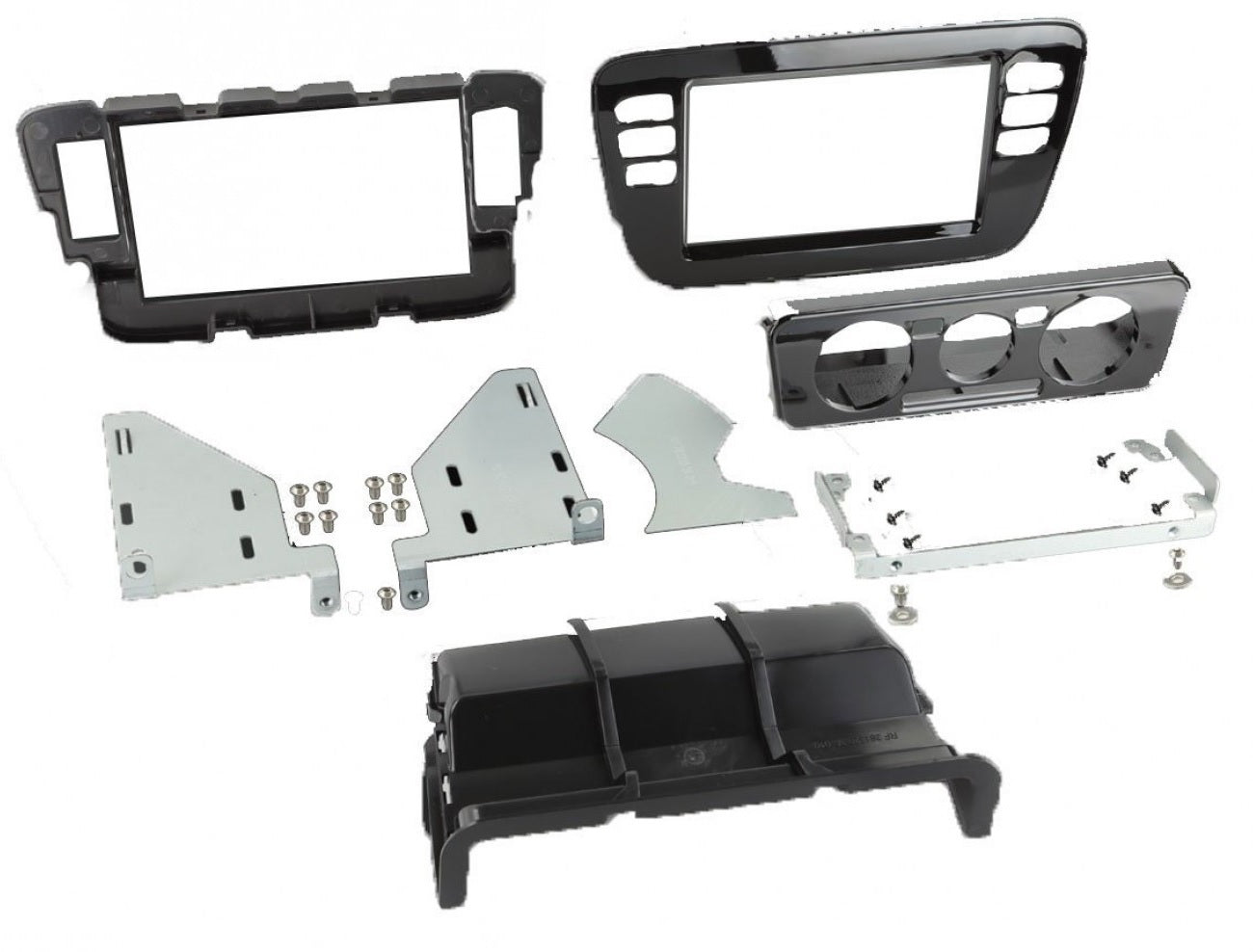 VW UP, Seat Mii, Skoda Citigo Double DIN car audio fascia adapter panel (GLOSS BLACK) 50-580