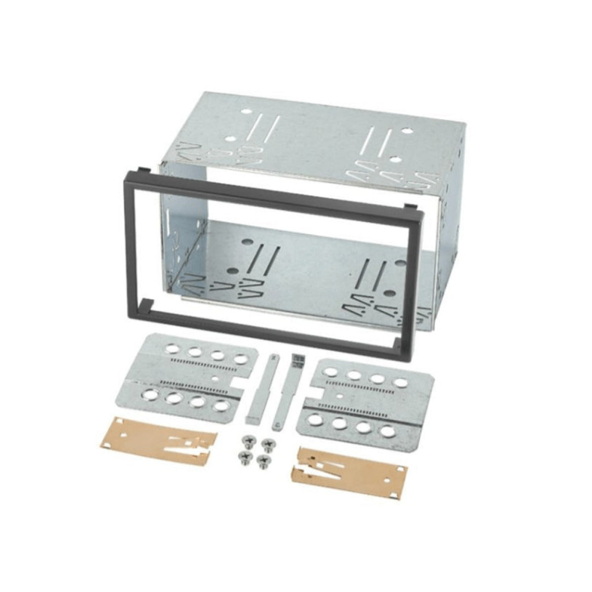 Toyota Yaris (2017-2020) Double DIN car audio fascia adapter panel and cage kit (SILVER) 50-624/1-D IncarTec 50-624/1-D