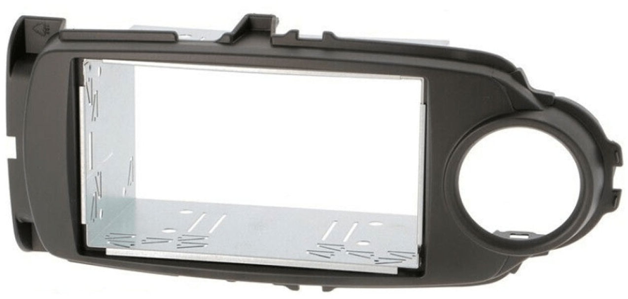 Toyota Yaris (2017-2020) Double DIN car audio fascia adapter panel and cage kit (Black) 50-624-D IncarTec 50-624/1-D